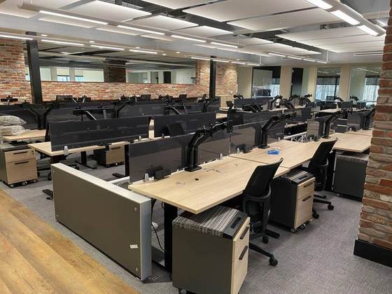 Completed corporate floor, runs concealed